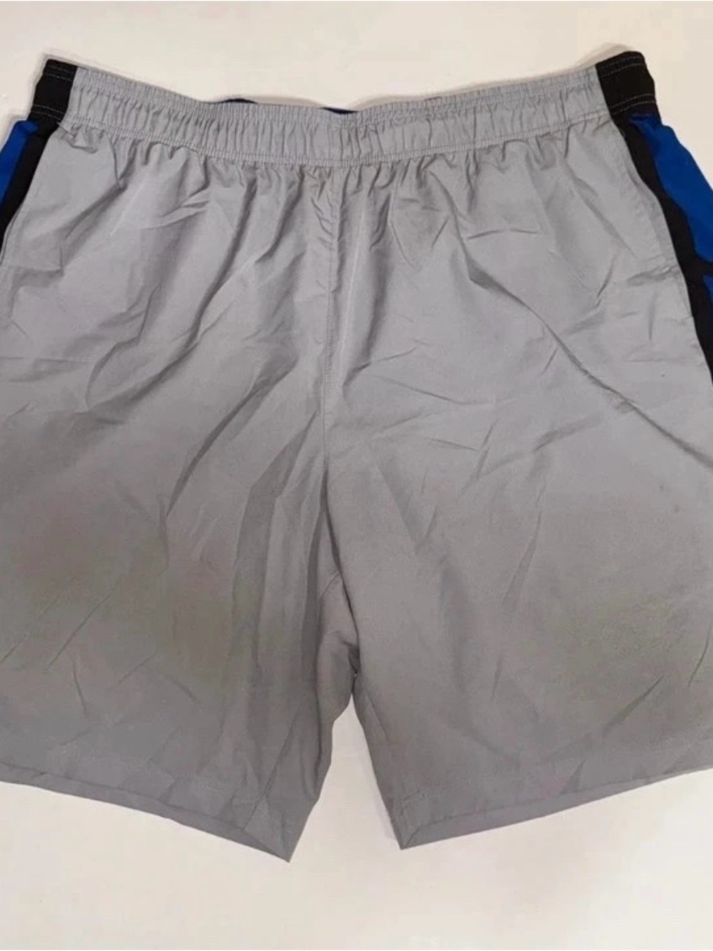 AND1 Men Big & Tall 3XL Basketball Shorts Gray Blue Colorblock Gym Activewear